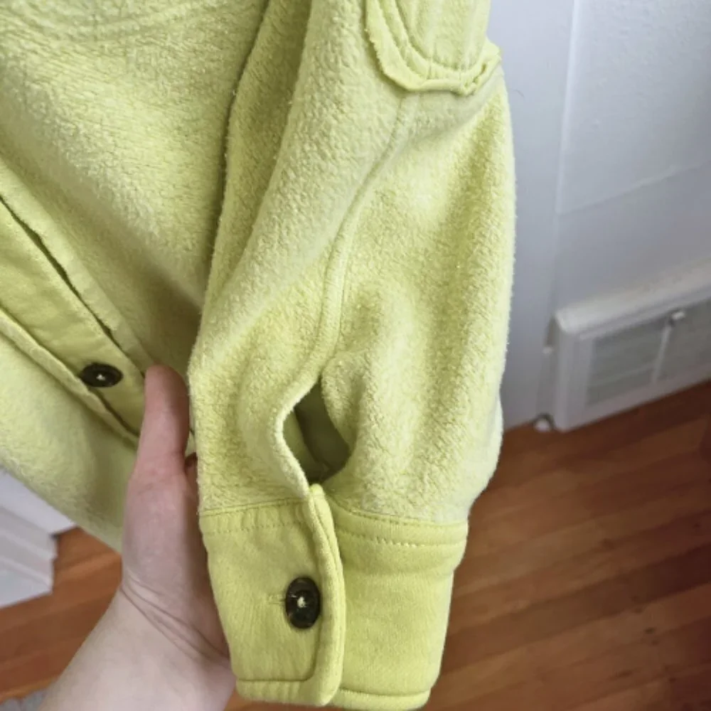 FREE PEOPLE Light Lime Green Ruby Shirt Jacket Shacket Size M - Picture 9 of 14